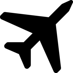 Airplane Flight Outline Svg File, Free Vectors File